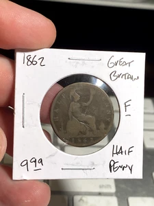 1862 Great Britain Half Penny - Picture 1 of 2