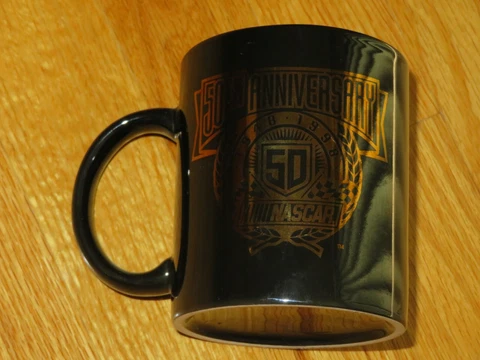 50th ANNIVERSARY 1948-1998 NASCAR 3.75" Ceramic Mug DALE EARNHARDT Cover
