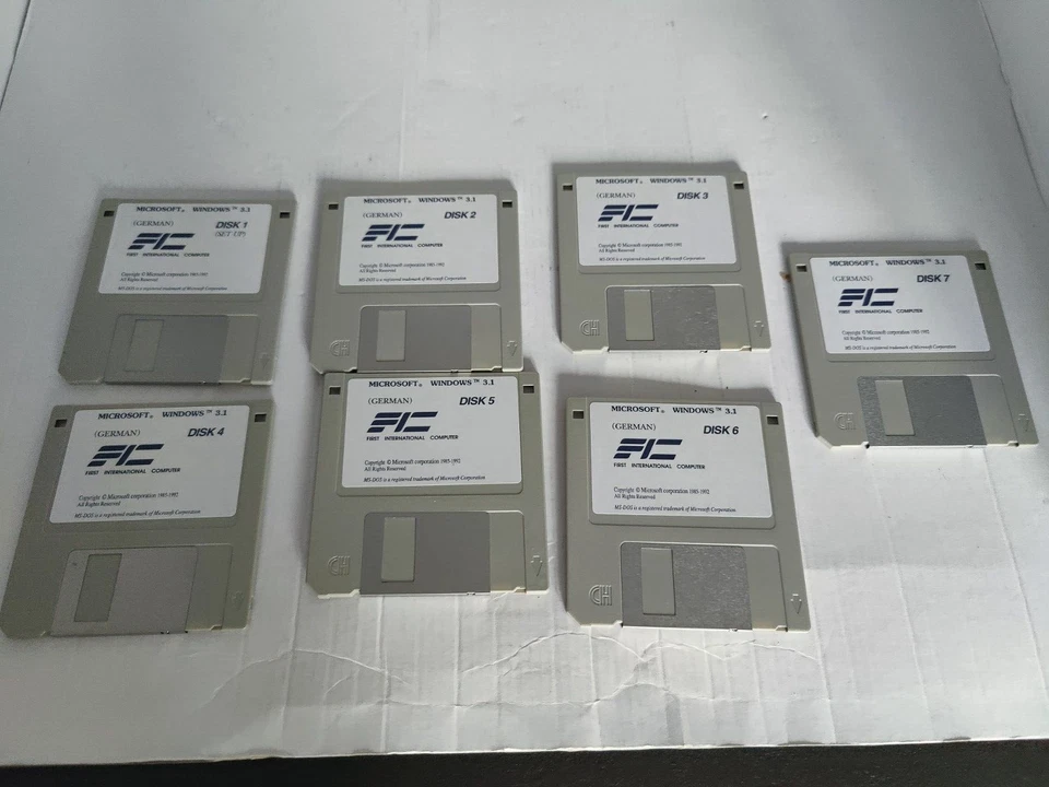 Microsoft Windows 3.1 Disketten - Bild 1 von 1