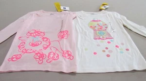 NWT GAP KID 2 LONG SLEEVE PAJAMA TOPS COTTON GIRL SIZE 10 - Picture 1 of 8