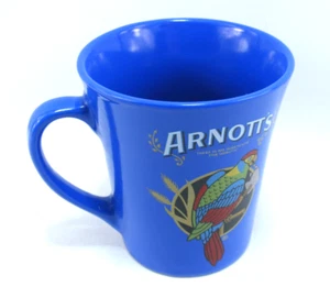 Vintage Arnotts Biscuits Coffee Mug Hard To Find Royal Blue Colour Parrot Logo - Bild 1 von 8