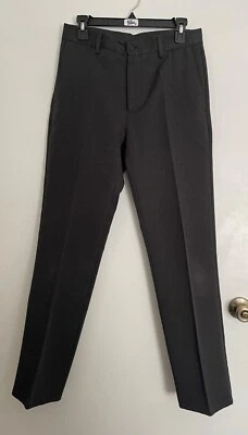 Pantalones de vestir para hombre JOHN HENRY gris oscuro frente plano pantalones, 30 Wx30 L Foto 1 de 4