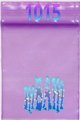 10 PACKS PURPLE 1015 Apple Zip Baggies 1.0x1.5" 1000 Mini Bags Colored Zip Bags - Image 1 of 4