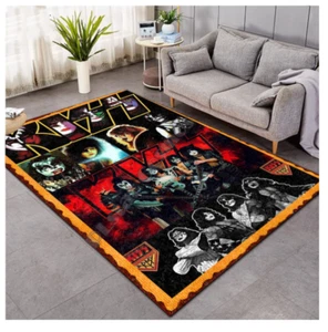 Kiss Rock & Roll Slip Rug Carpet 120 x 180CM Rug - Picture 1 of 3