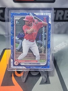 2024 Bowman 1st FELIX MORROBEL Blue Pattern /125 #BCP-121 Los Angeles Angels - Picture 1 of 3
