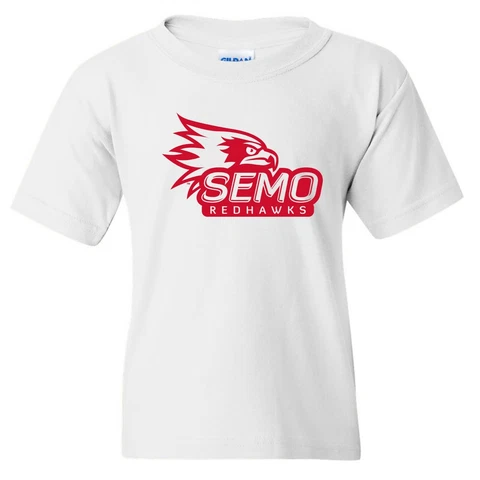 Southeast Missouri State Redhawks Primary Logo Youth T-Shirt - White Cover