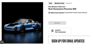 New - Hot Wheels - Red Line Club - Exclusive Porsche 959 - SOLD OUT!!! - Picture 1 of 7