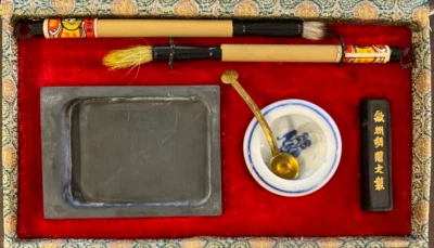 6 Pc Set Chinese Calligraphy Painting Brushes in Presentation Box-NEW--SALE - Image 1 of 4