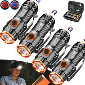 Super Bright EDC LED Flashlight Rechargeable Pocket Mini Torch Magnetic P50 Lamp - Picture 1 of 13