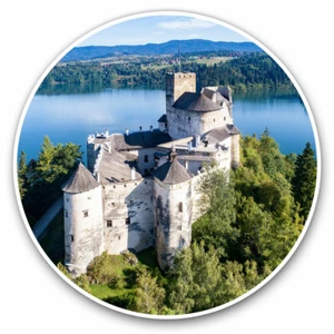 2 x Vinyl Aufkleber 20 cm - Mittelalter Burg Niedzica Polen cooles Geschenk #12652 - Bild 1 von 9