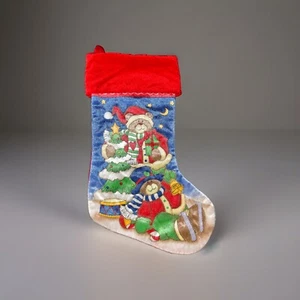 Bas de Noël 18" ours sur patins à glace décorer un sapin de Noël - Photo 1/7