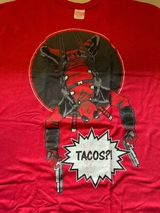 Deadpool Tacos Marvel Loot Crate Exclusive Red T-Shirt Size 2XL - Picture 1 of 1