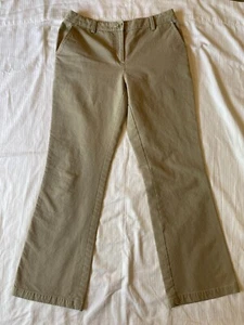 Isaac Mizrahi khaki gerade mit etwas ausgestelltem Saum Hose-Größe 6 EUC B5 - Bild 1 von 11