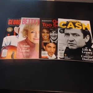 Biography Presents Tribute Magazine Lot of 4 Cash White Prince Lennon Strait - Picture 1 of 8