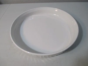 Corning Ware French White F-3-B Round Casserole Pie Pan Quiche Baking Dish 10" - Picture 1 of 6