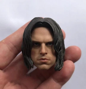 1/6 Captain America Bucky Winter PVC Soldier Head Carved Model Fit 12''HT Action - Picture 1 of 3