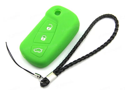 Green Silicone Case Cover For Ford KA MK2 Streetka Galaxy Kuga Remote Flip Key - Image 1 of 4