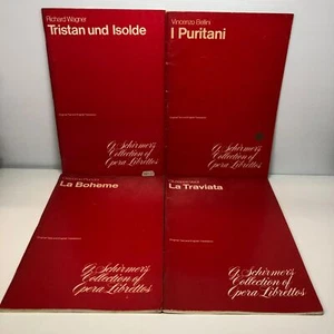 4X G. Schirmer's Collection of Opera Librettos Paperback Books Bundle Lot Music - Picture 1 of 5