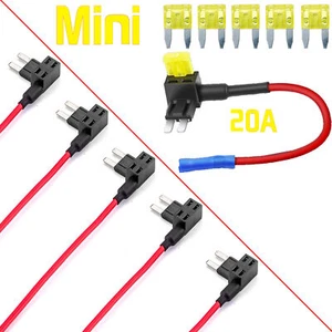 15x 20A Mini APM ATM Blade Fuse Holder Car Add a Circuit Fuse TAP Adapter Kit AU - Picture 1 of 6