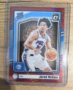 2024-25 Panini Donruss Optic NBA Rated Rookie #270 Jared McCain Red Glitter /75 - Bild 1 von 3
