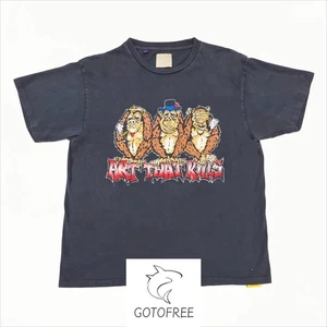 GOTOFREE 25SS MEN GDEPT BLACK MONKEY T SHIRT HIGH STREET CALIFORNIA HIP HOP TEE - Picture 1 of 7