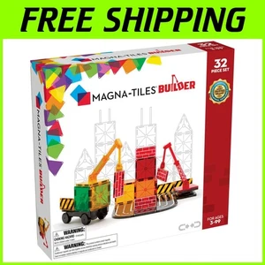 Builder 32-Piece Magnetic Construction Set - Endless Imagination and STEAM Fun - Picture 1 of 10