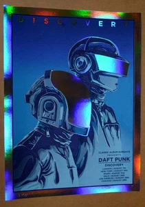 DAFT PUNK - FOIL - 2019 - DISCOVERY - TIM DOYLE - TOUR POSTER - CLASSIC ALBUM - Picture 1 of 4