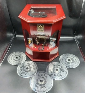 Vintage Thomas Pacconi Christmas Electric Music Box 6 Discs Tested Works - Picture 1 of 19