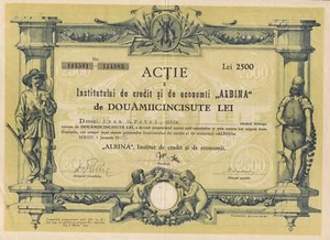ROMANIA ECONOMY & CREDIT stock certificate 1930 - Picture 1 of 1