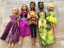 Barbie Mattel Disney -  Tinkerbell, Anna, Elana,Rapunzel & Tiana