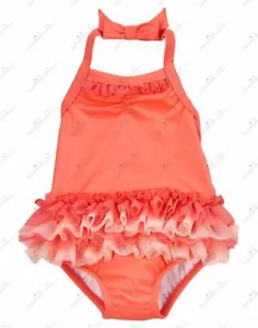 NWT GYMBOREE SWIM SHOP CORAL BLOOM TUTU ONE PIECE BATHING SUIT SWIMWEAR SZ 4T - Picture 1 of 1
