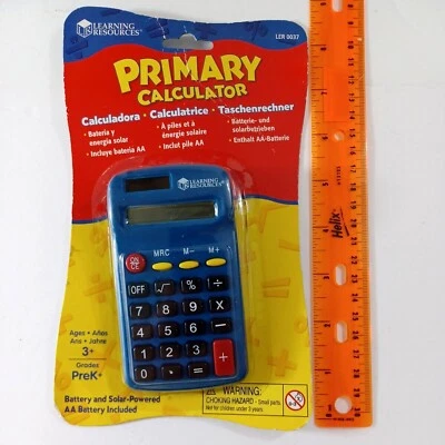 Primary Calculator Learning Resources Solar & Battery Powered Educational - Image 1 of 4