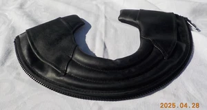 Black leather zip on Helmet neck guard 19.5" - Picture 1 of 3