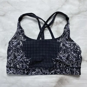 Sujetador Energy Lululemon talla 6 blanco alpino negro tiras yoga W2AUNS para mujer - Imagen 1 de 5