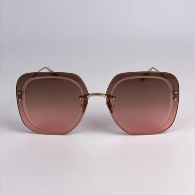 Dior Women Sunglasses Pink Gold Brown Square Oversized ULTRADIOR SU B0F2 NEW - Image 1 of 4
