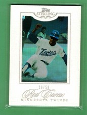 2006 TOPPS STERLING ROD CAREW WHITE FRAMED PARALLEL 20/50 TWINS