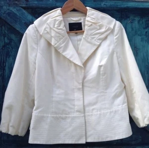 Womens Ivory Silk Jacket Vintage Audrey Hepburn Opera Style Free U.K. P&P - Picture 1 of 3