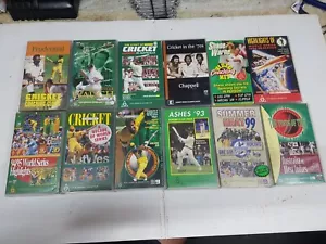CRICKET VHS VIDEOS X 12 COLLECTIBLE - Picture 1 of 10