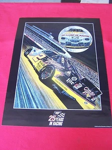 Póster NASCAR 1996", SILVER MOON #3 "RUSTY WALLACE-Driver" firmado-Sam Bass - Imagen 1 de 5