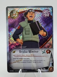Naruto TCG CCG Iruka Umino - PR 008R - 1st Edition - Diamond Foil Promo - NM+ - Picture 1 of 7