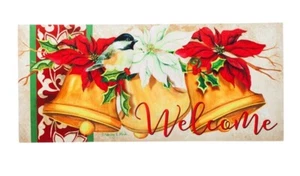 GOLD BELLS WELCOME EVERGREEN SASSAFRAS SWITCH MAT NEW 10" X 22" - Picture 1 of 3