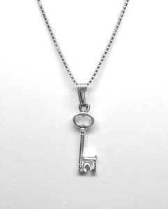 21st Key Birthday 21 Twenty One Necklace Pendant & Chain STERLING SILVER 925 - Picture 1 of 1