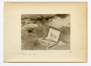 Original photo E Burleigh Younger landscape artist Bude Cornwall 1921 #5075 - Picture 1 of 2