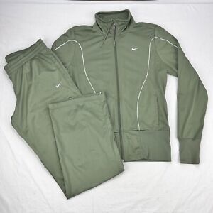 NIKE The Athletic Dept Women's Olive Green Tracksuit Pants & Jacket Set Size M