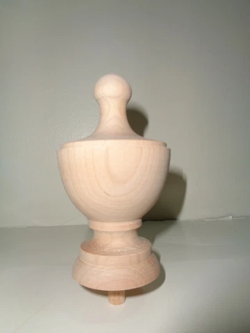 WOOD FINIAL UNFINISHED FOR NEWEL POST FINIAL OR CAP  Finial #19 Cover