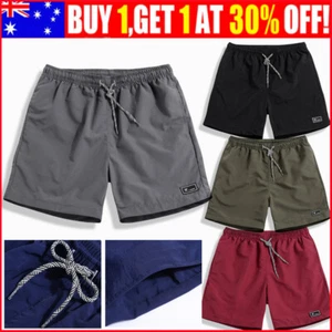 Mens Gym Running Shorts Casual Sports Training Fitness Elastic Waist Short Pants - Picture 1 of 16