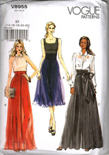 Vogue V8955 Misses  14 to 22 Wide Legged Pants  Uncut Sewing Pattern