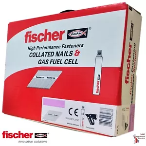 Fischer 534703 Box Of 3300 2.8 x 51mm Ring Galv Galvanised Nail Pack + 3 x Gas - Picture 1 of 2