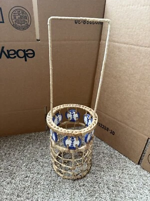 De Colección Boho Cerámica y Mimbre Vino Aceite de Oliva Soporte Cocina Esencial Foto 1 de 4