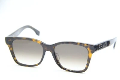 ÓCULOS DE SOL FENDI FE 40046U 52N HAVANA DEGRADÊ ARMAÇÃO AUTÊNTICA 54-16! - Imagem 1 de 4